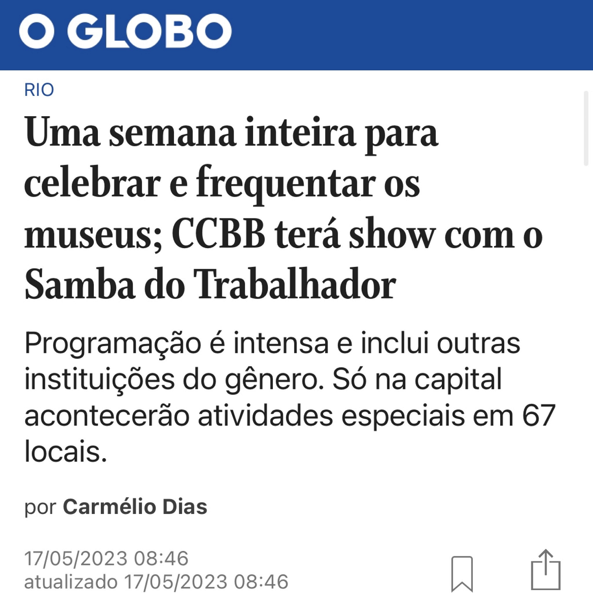 O Globo – maio 2023