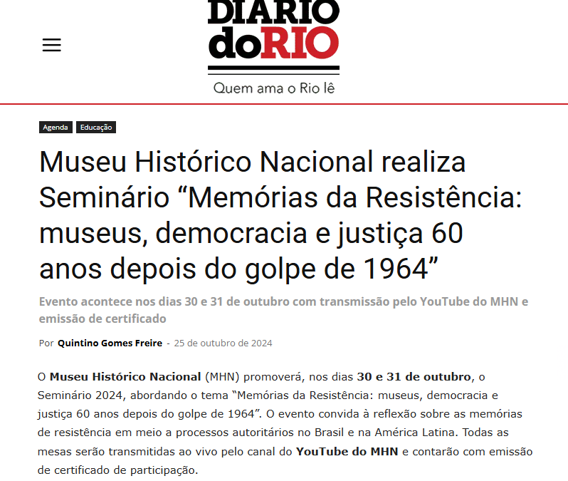 Diário do Rio – outubro 2024